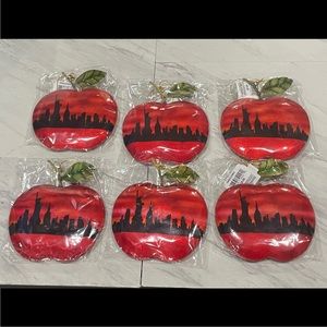Kurt S Adler holiday Big apple NYC skyline city ornament 6 pieces set